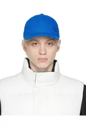 Alexander McQueen Men Caps - Blue Logo Cap