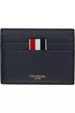 Thom Browne Navy 4-Bar Card Holder
