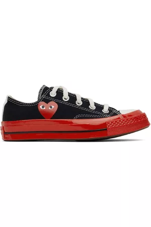 Comme des Garçons Women High Top Sneakers - Black & Red Converse Edition Chuck 70 Low-Top Sneakers