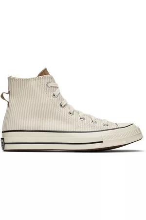 Converse Men High Top Sneakers - Off-White & Beige Chuck 70 High-Top Sneakers