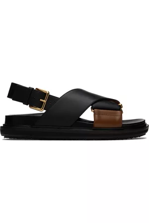 Marni Women Sandals - Black & Brown Fussbett Sandals