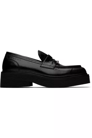 Marni Men Loafers - Black Leather Moccasin Loafers