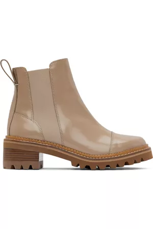 See by Chloé Women Ankle Boots - Beige Mallory Chelsea Boots