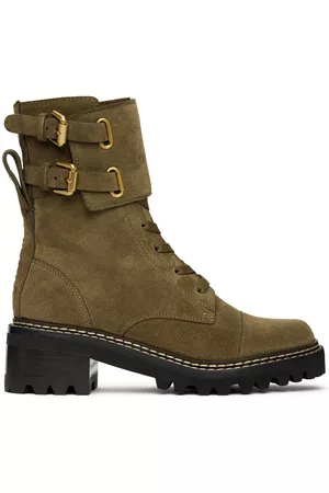 See by Chloé Women Boots - Khaki Mallory Combat Boots