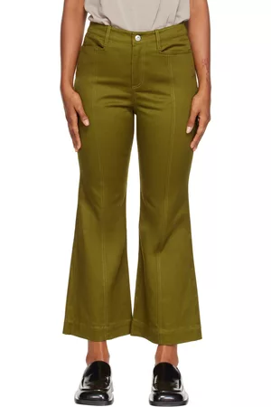 Proenza Schouler Women Pants - Green Cropped Trousers