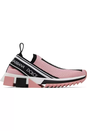 Dolce & Gabbana Women High Top Sneakers - Pink Sorrento Sneakers