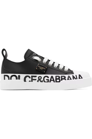Dolce & Gabbana Women High Top Sneakers - Black Portofino Sneakers