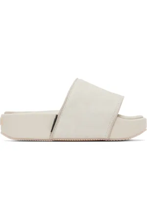 Y-3 Off-White Suede Platform Slides