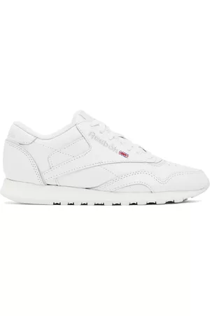 Reebok Women High Top Sneakers - White Classic Leather Plus Sneakers