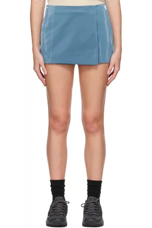 McQ Women Mini Skirts - Blue Liquid Miniskirt