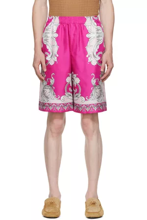 VERSACE Men Shorts - Pink Baroque Shorts