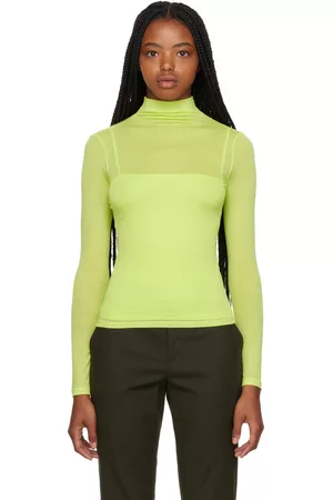Vince Women Long Sleeve - Green Double Layer Long Sleeve T-Shirt