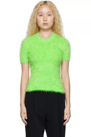 Msgm Women Sweaters - Green Maglia Sweater