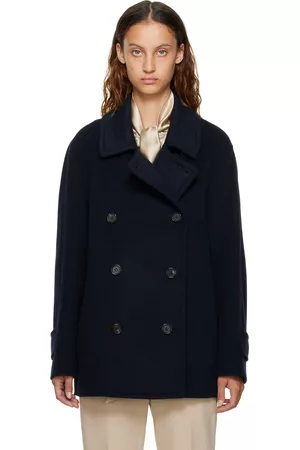 Max Mara Women Cropped Jackets - Navy Fly Jacket
