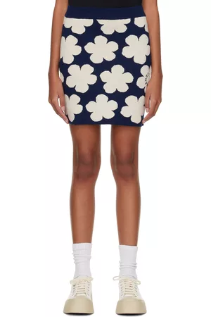 Kenzo Women Mini Skirts - Navy Paris Hana Dots Miniskirt