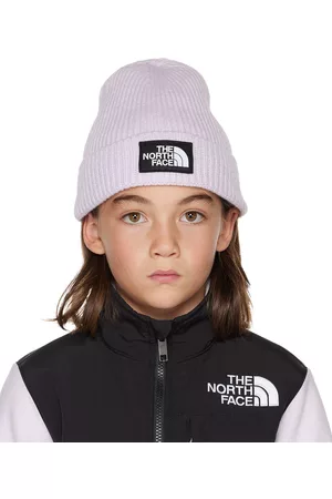 The North Face Kids Purple Box Logo Beanie