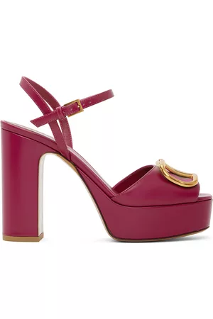 VALENTINO GARAVANI Women Sandals - Pink Platform Heeled Sandals