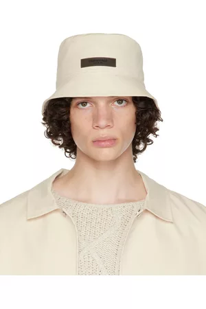 Essentials Off-White Cotton Bucket Hat