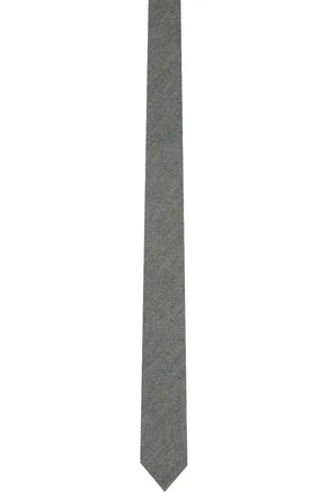 Thom Browne SSENSE Exclusive Black & White Herringbone Tie