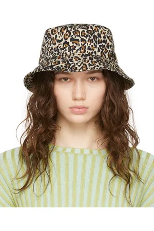 A.P.C. Beige Leopard Mark Beach Hat