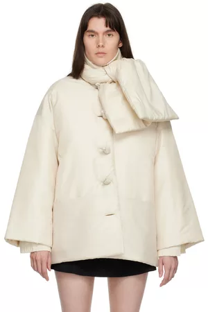 Totême Women Scarves - Off-White Padded Scarf Jacket