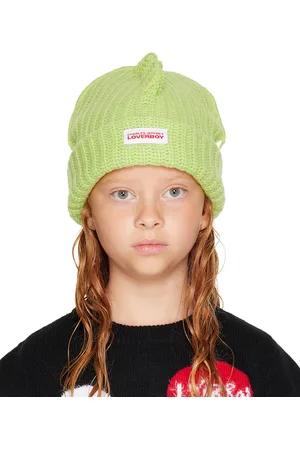 Charles Jeffrey Loverboy SSENSE Exclusive Kids Green Chunky Spikes Beanie