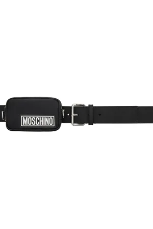 Moschino Black Pouch Belt