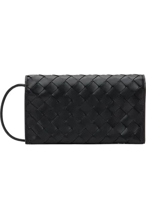 Bottega Veneta Black Wallet On Strap Bag