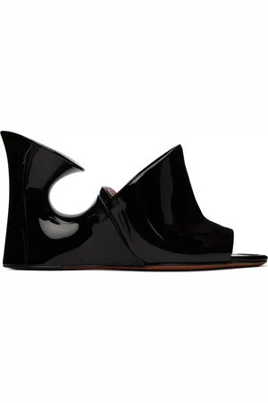 Alaïa Black Calfskin Sculpture Heeled Sandals
