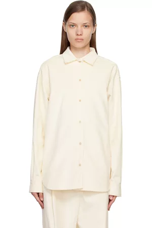 Totême Women Sleeveless Shirts - Off-White Cord Shirt