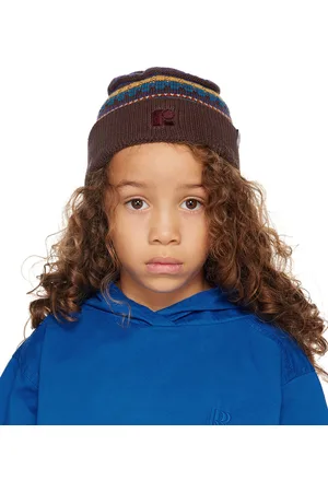 Repose AMS Kids Brown Graphic Jacquard Beanie
