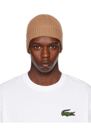 Lacoste Beige Wool Beanie