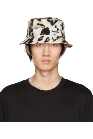 Moncler Beige Barbour Leopard Print Waxed Bucket Hat