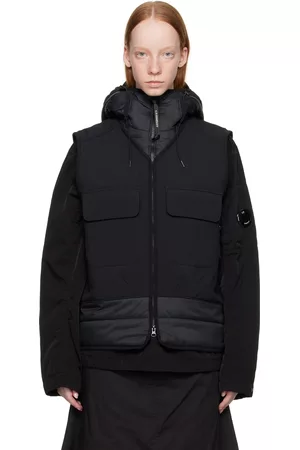 C.P. Company Black Shell-R Mixed Goggle Vest