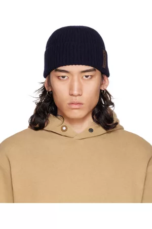 Z Zegna Black Rolled Brim Beanie