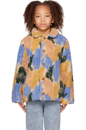 Natasha Zinko Kids padded check-pattern hooded jacket - Multicolour