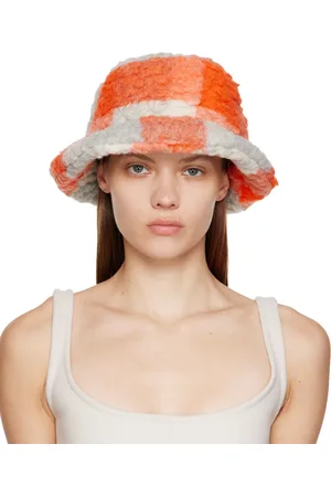 HENRIK VIBSKOV Orange & Gray Colorblock Bucket Hat