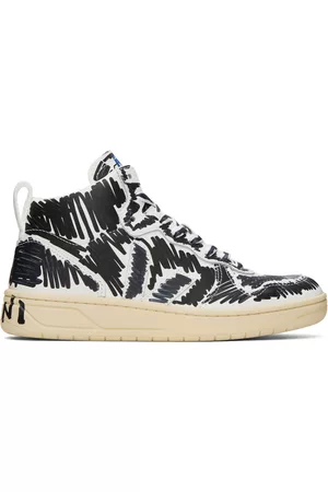 Marni Women High Top Sneakers - Black Veja Edition V-10 Sneakers