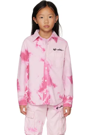 OFF-WHITE Kids Pink Tie-Dye Shirt