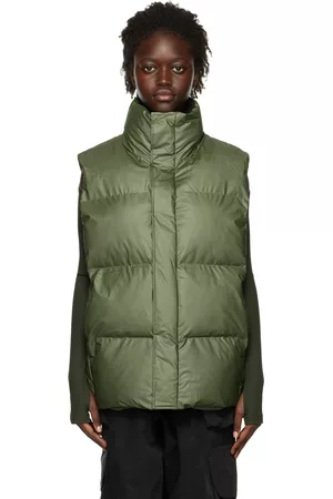 Rains Women Accessories - Green Boxy Puffer Down Vest