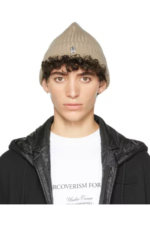 UNDERCOVER Beige Ribbed Beanie