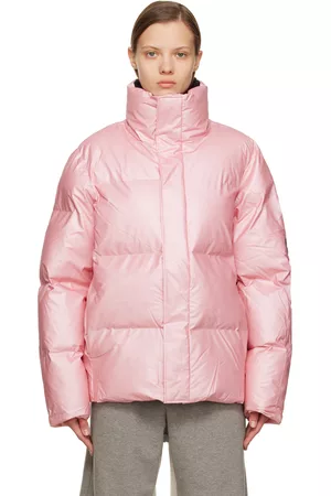Rains Women Fleece Jackets - Pink Boxy Jacket