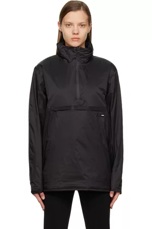 Rains Women Cropped Jackets - Black Padded Jacket