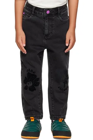 Marc Jacobs Kids Black Flocked Jeans