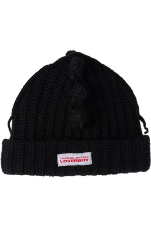 Charles Jeffrey Loverboy Beanies - SSENSE Exclusive Baby Black Chunky Spikes Beanie