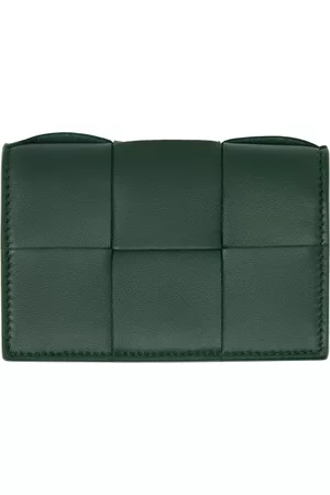 Bottega Veneta Green Business Card Holder