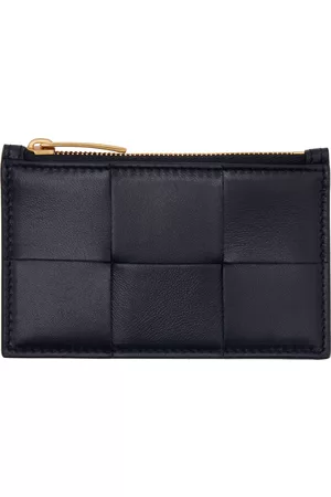 Bottega Veneta Navy Zipped Card Case