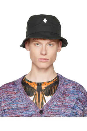 MARCELO BURLON Black Cross Bucket Hat