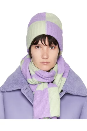 STINE GOYA Green & Purple Clara Beanie