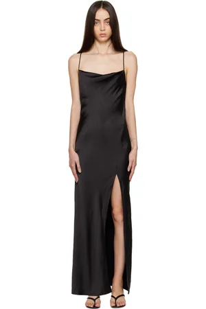 Third Form Black Split Slip Maxi Dress
